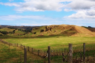 Farmland around Glen Murry, NZ. Image: Su Leslie, 2017