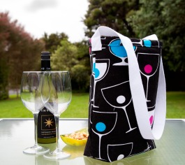 Experimenting with a new tote design. Holds two bottles of wine (just not for long). Image: Su Leslie 2019