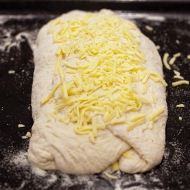 Stuffed sourdough pizza bread; the before shot. Image: Su Leslie 2019
