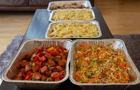 Food to share; a meal made on Good Friday and taken to the City Mission, which feeds those in need. Image: Su Leslie 2019