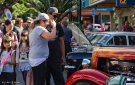 Visitors to the classic car show, Whangarei. Image: Su Leslie 2019