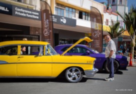 Visitors to the classic car show, Whangarei. Image: Su Leslie 2019