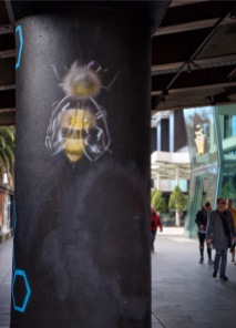 Bees; Southbank, Melbourne. Image: Su Leslie 2019