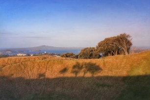 Afternoon shadows, Maungawhau/Mt Eden, Auckland, NZ. Image; Su Leslie