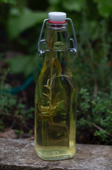Bottled. Tarragon vinegar. Image: Su Leslie 2020