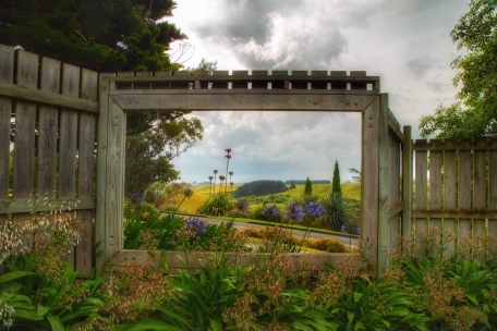 Views from cottage garden, Bason Botanic Gardens, Whanganui. Image: Su Leslie 2019