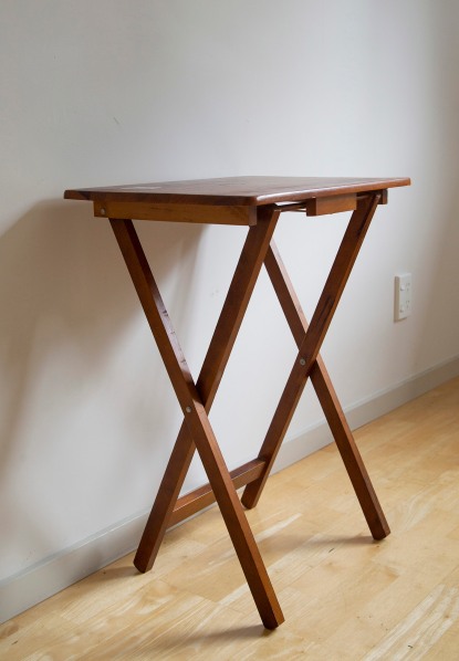 Op-shop bargain. Folding table to be refurbished. Image; Su Leslie 2020